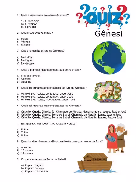 Quiz From Genesis: Ein Reise durch die Anfänge