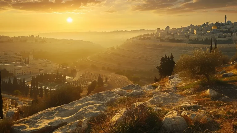 the mount of olives is splitting in half
