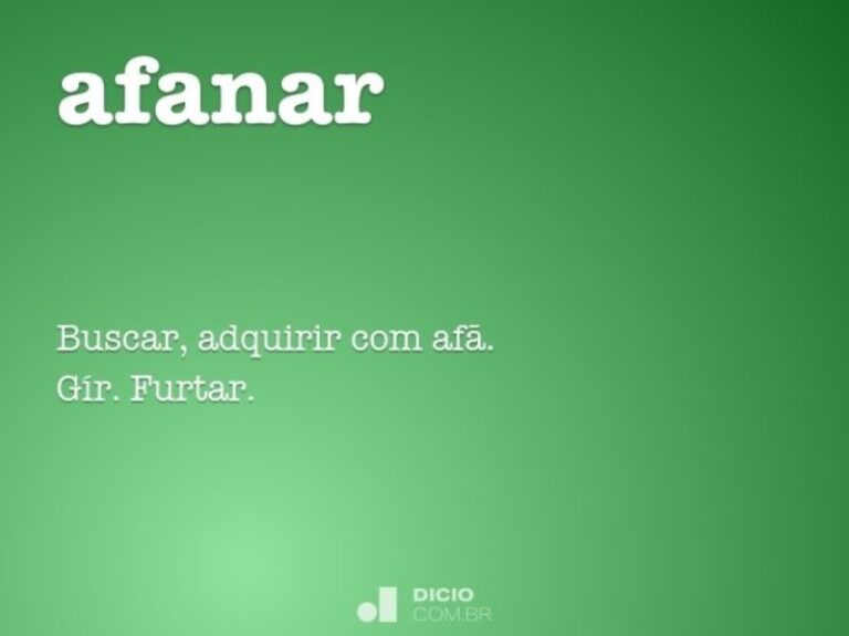 afanar-significado