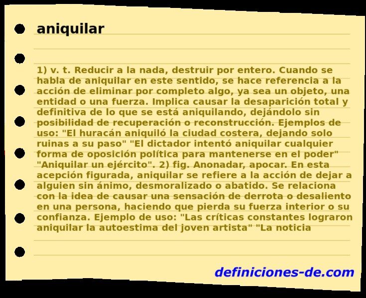Aniquilar: Destrucción Total y Absoluta