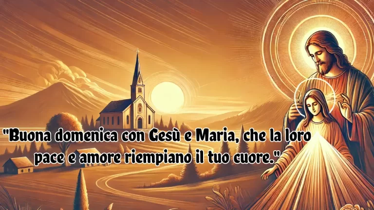 buona domenica con gesù e maria