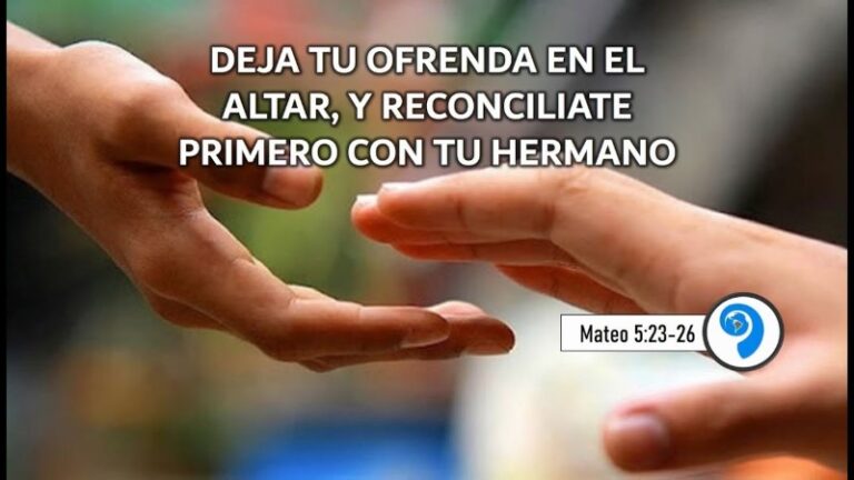 Deja tu ofrenda en el altar: Un llamado a la reconciliación