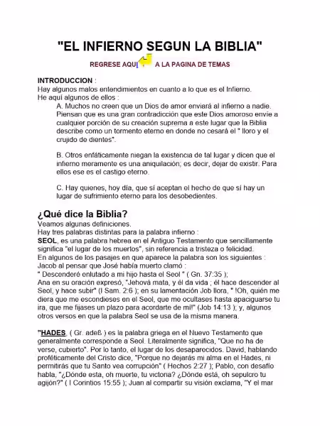 El Infierno en la Biblia Reina Valera: ¿Un Lugar de Fuego Eterno?