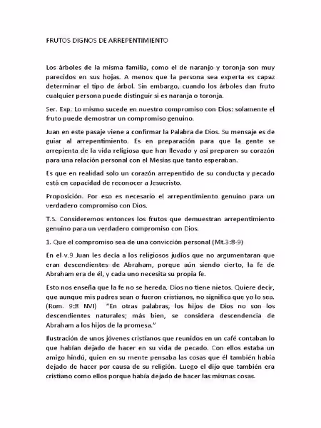 ¿Qué Significa "Hacer Frutos Digno de Arrepentimiento"?