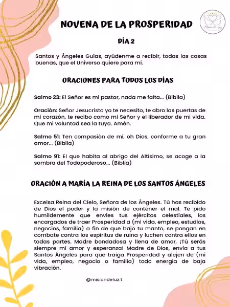 Descubre la Abundancia con la Novena de la Prosperidad (Día 1)
