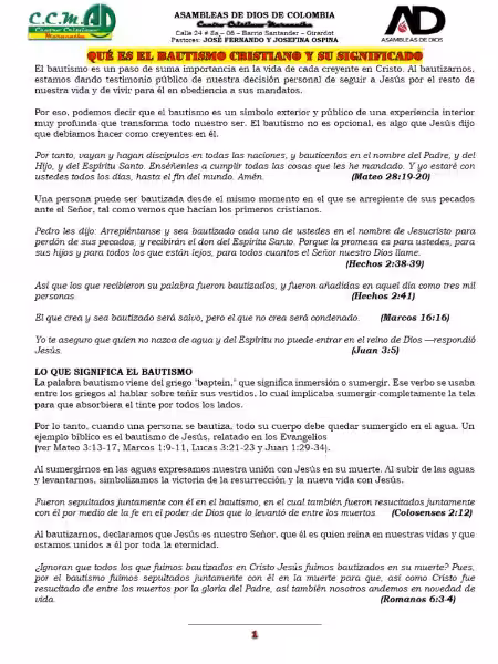 El Bautismo Cristiano: Un Compromiso Profundo con Dios