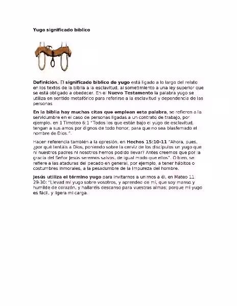 El Yugo en la Biblia: Más Allá del Objeto Físico